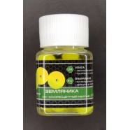 Силіконова наживка, плаваюча, в діпі, EOS, Кулька, 10мм, 25шт/уп, Суниця, жовтий